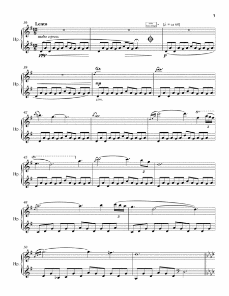 When it begins to snow - Giordano Maselli (harp solo) Harp - Digital Sheet Music