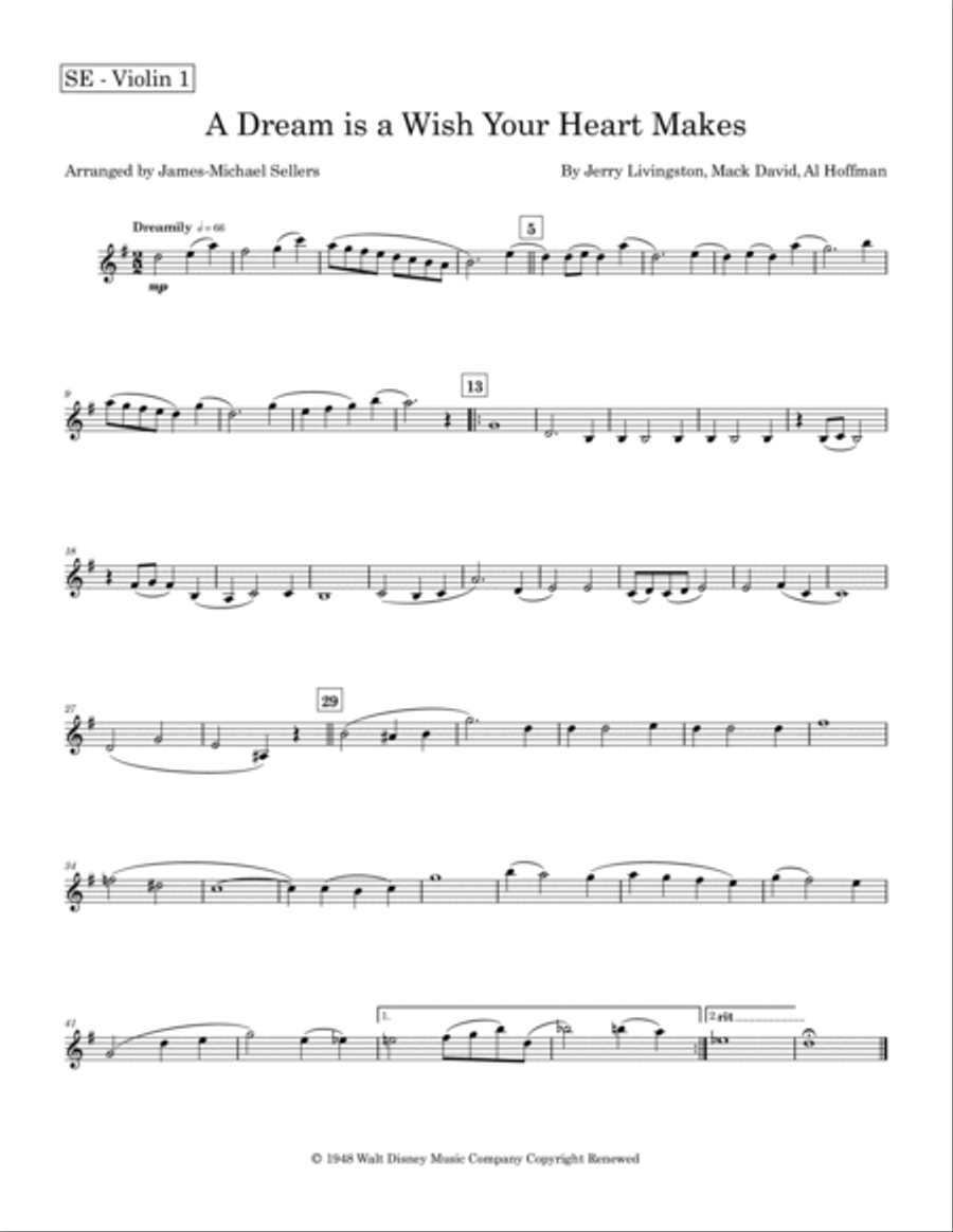 A Dream Is A Wish Your Heart Makes Cello scores gallery preview page 4