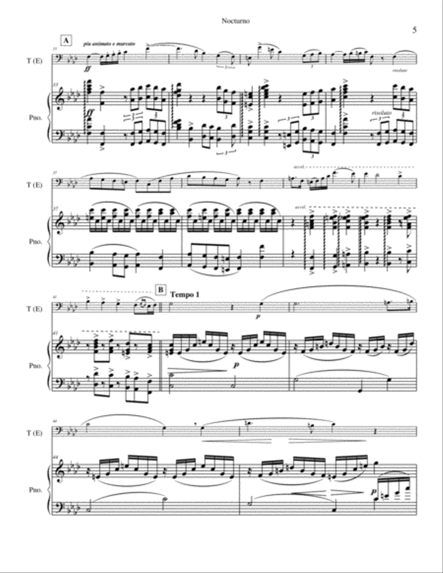 Nocturno, Op. 7 Brass Duet scores gallery preview page 5