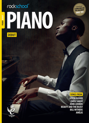 Book cover for Rockschool Piano Debut Level