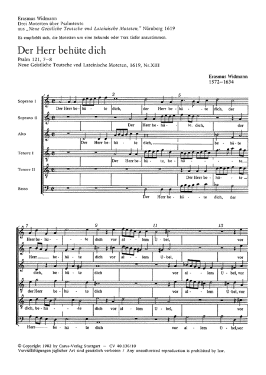 Three Motets (Drei Motetten) Score scores gallery preview page 1