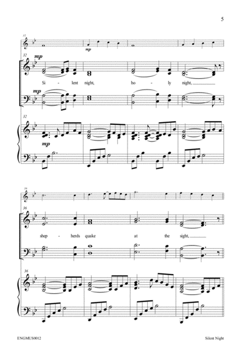 Silent Night - SATB with Piano, Optional Solo and C Instrument. image number null