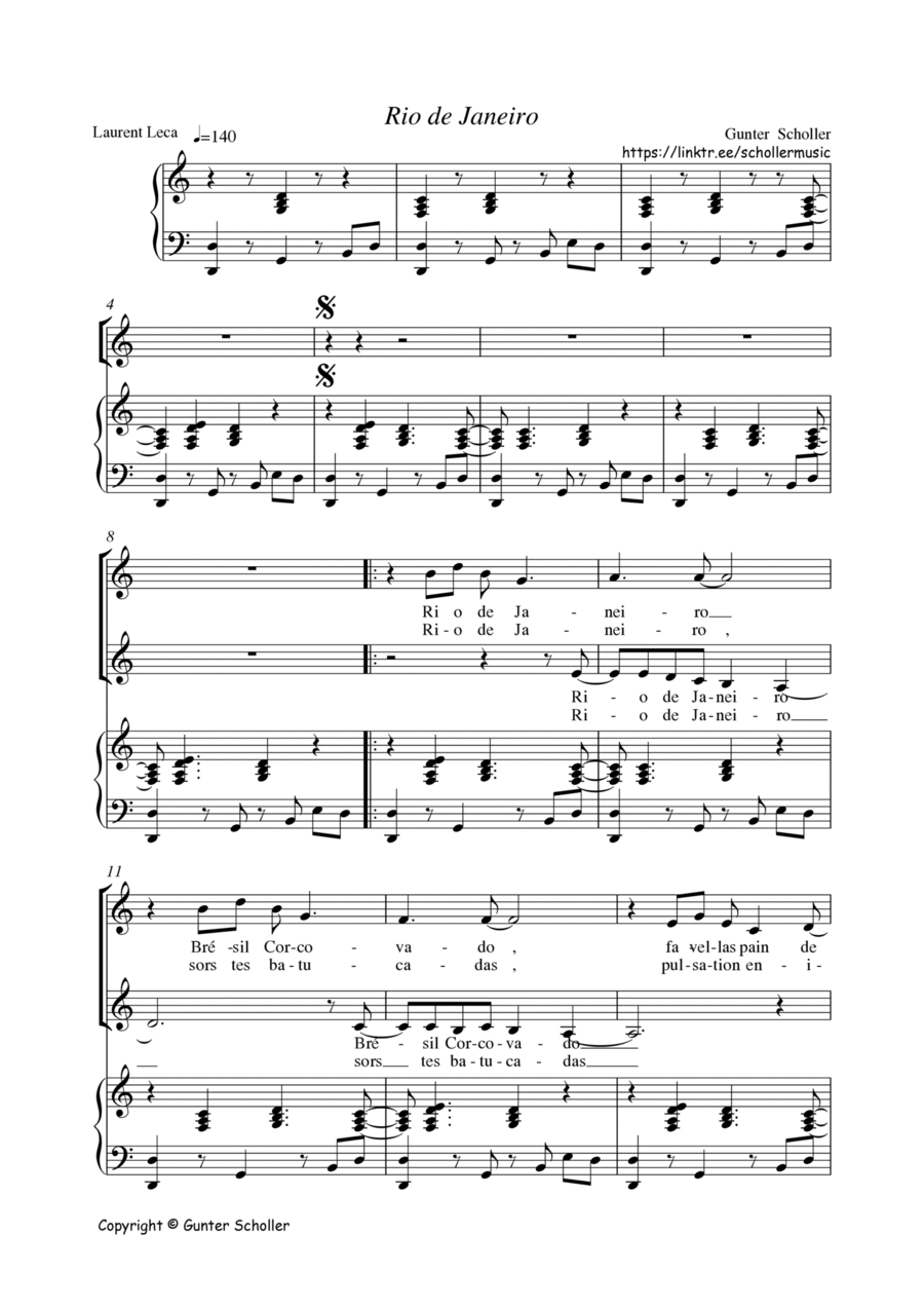 Rio de Janeiro Rio de Janeiro 2-Part scores gallery preview page 1