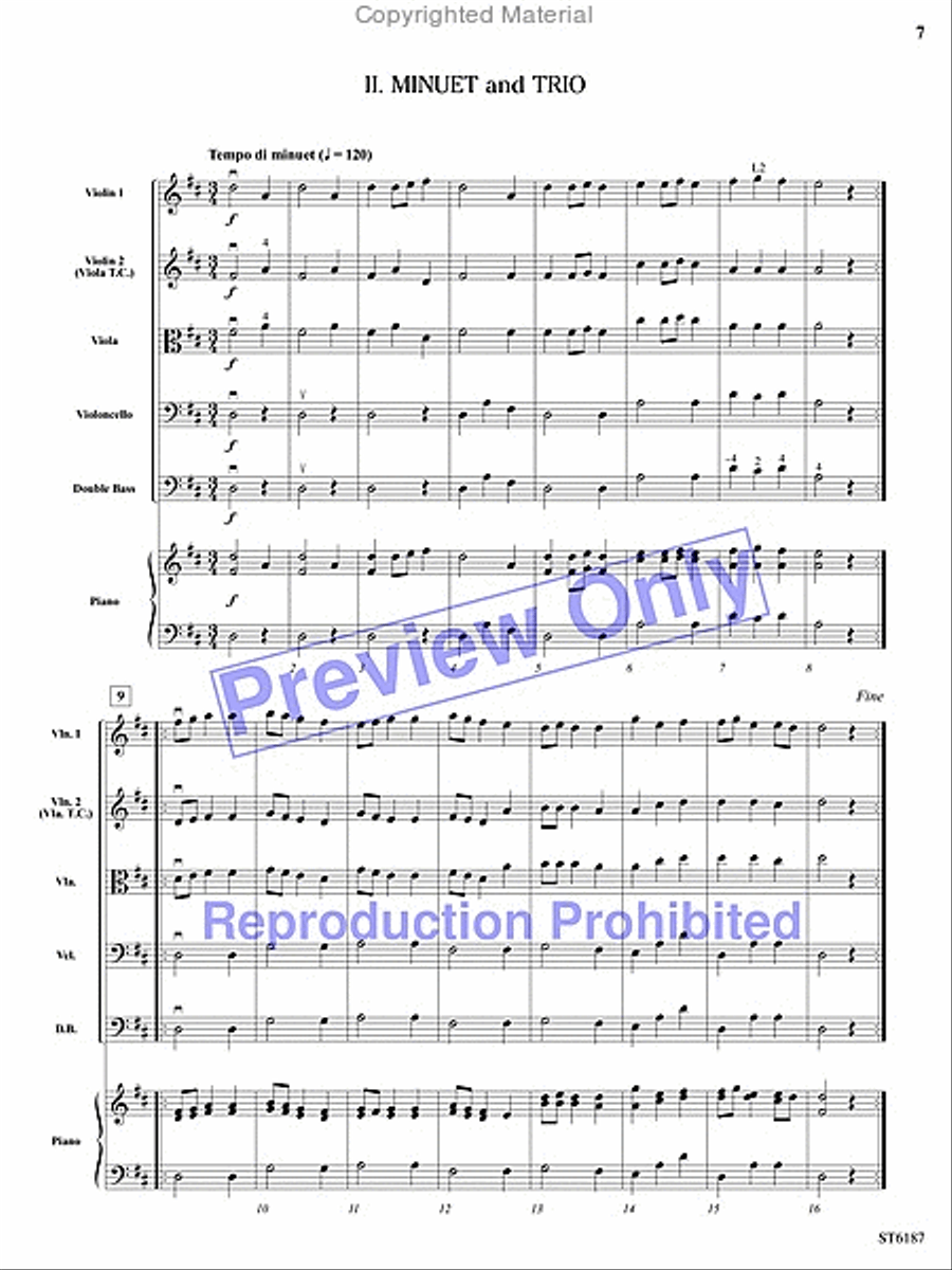Music for the Royal Fireworks String Orchestra scores gallery preview page 6