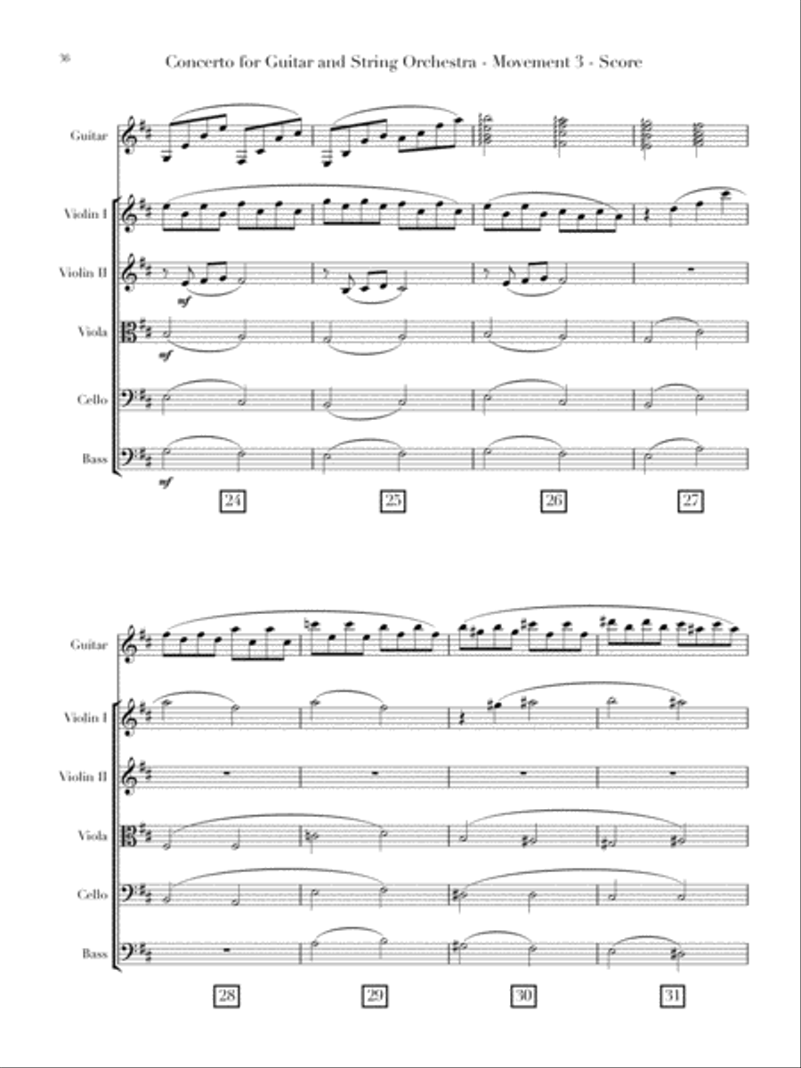 Concerto for Guitar and String Orchestra String Orchestra scores gallery preview page 4