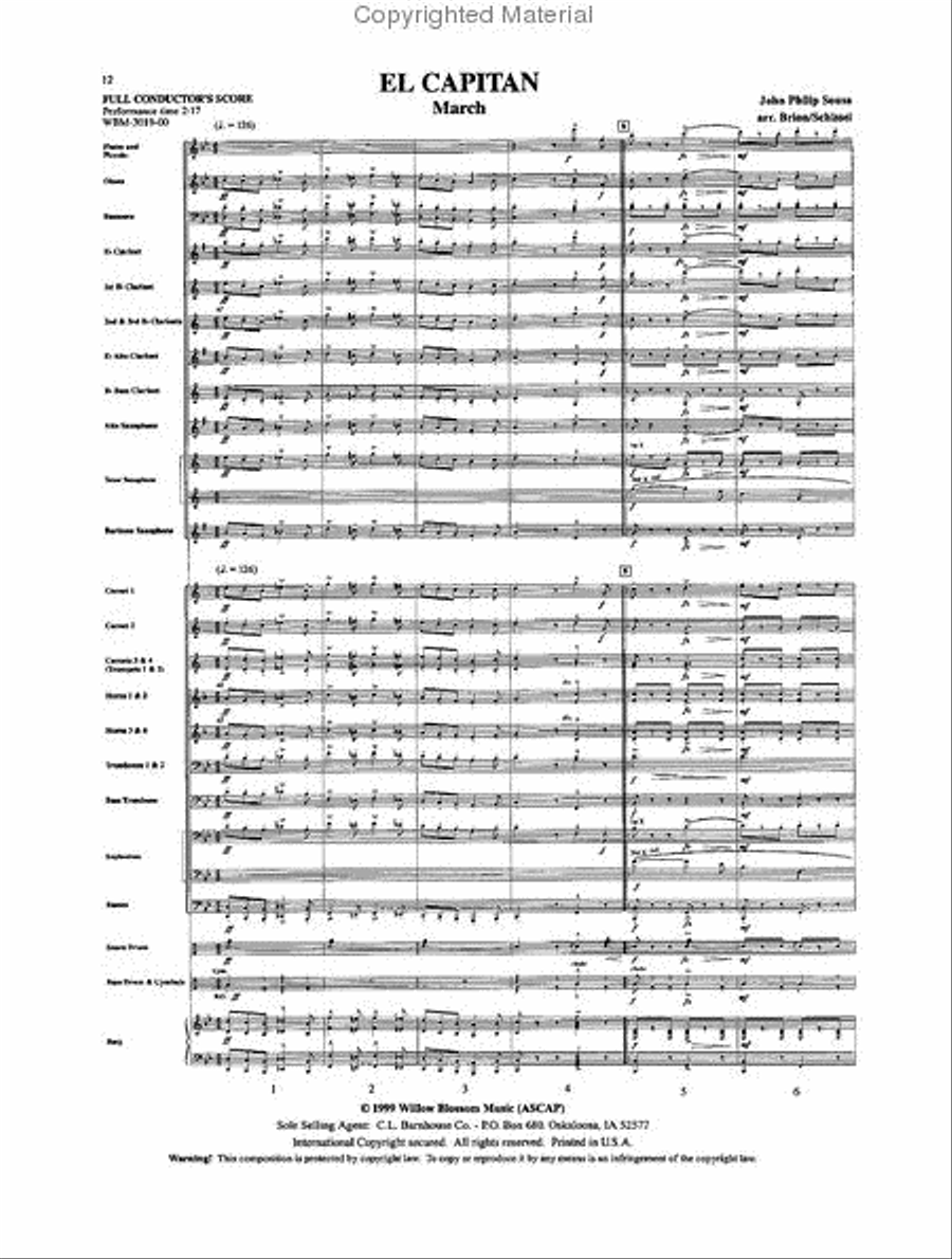 El Capitan El Capitan Concert Band scores gallery preview page 2