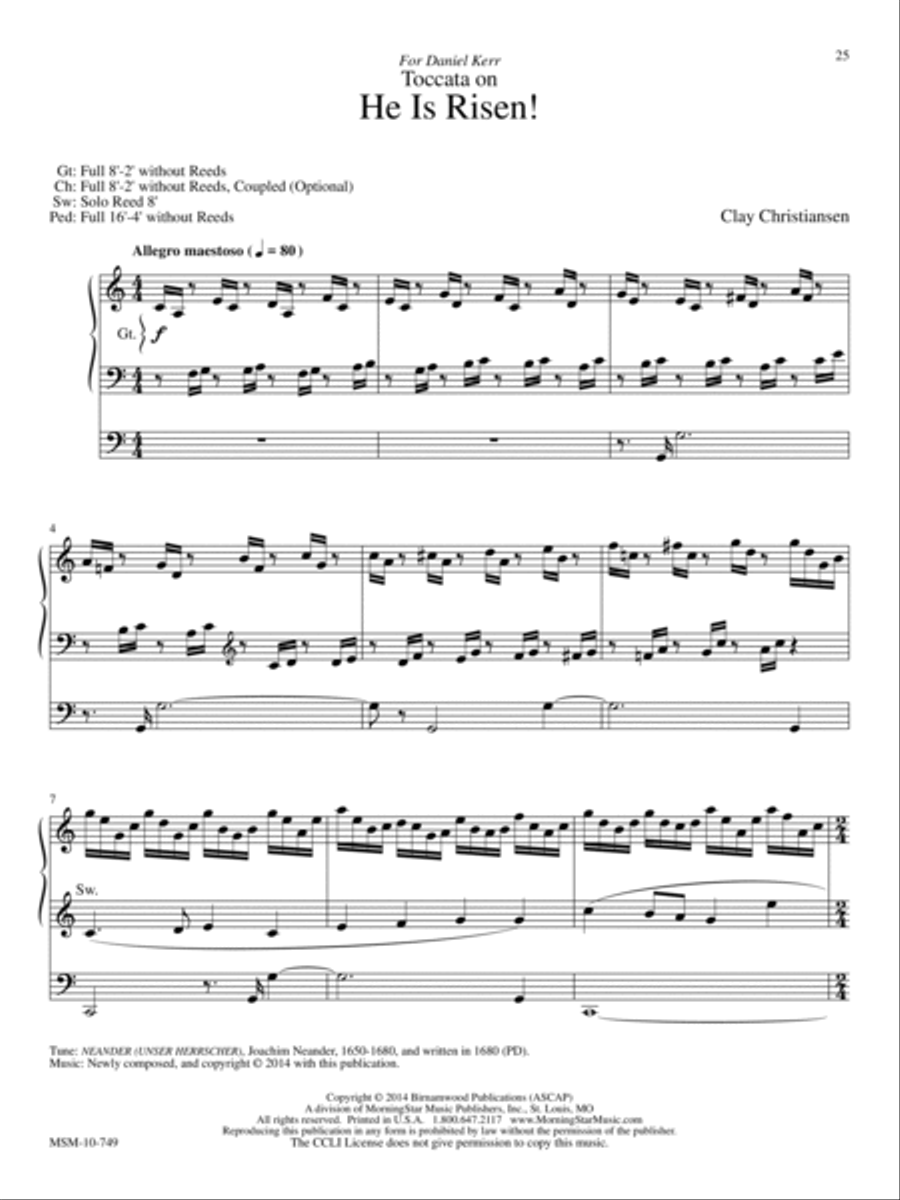 Praise to the Lord: Seven Hymn Settings for Organ Organ Solo scores gallery preview page 9