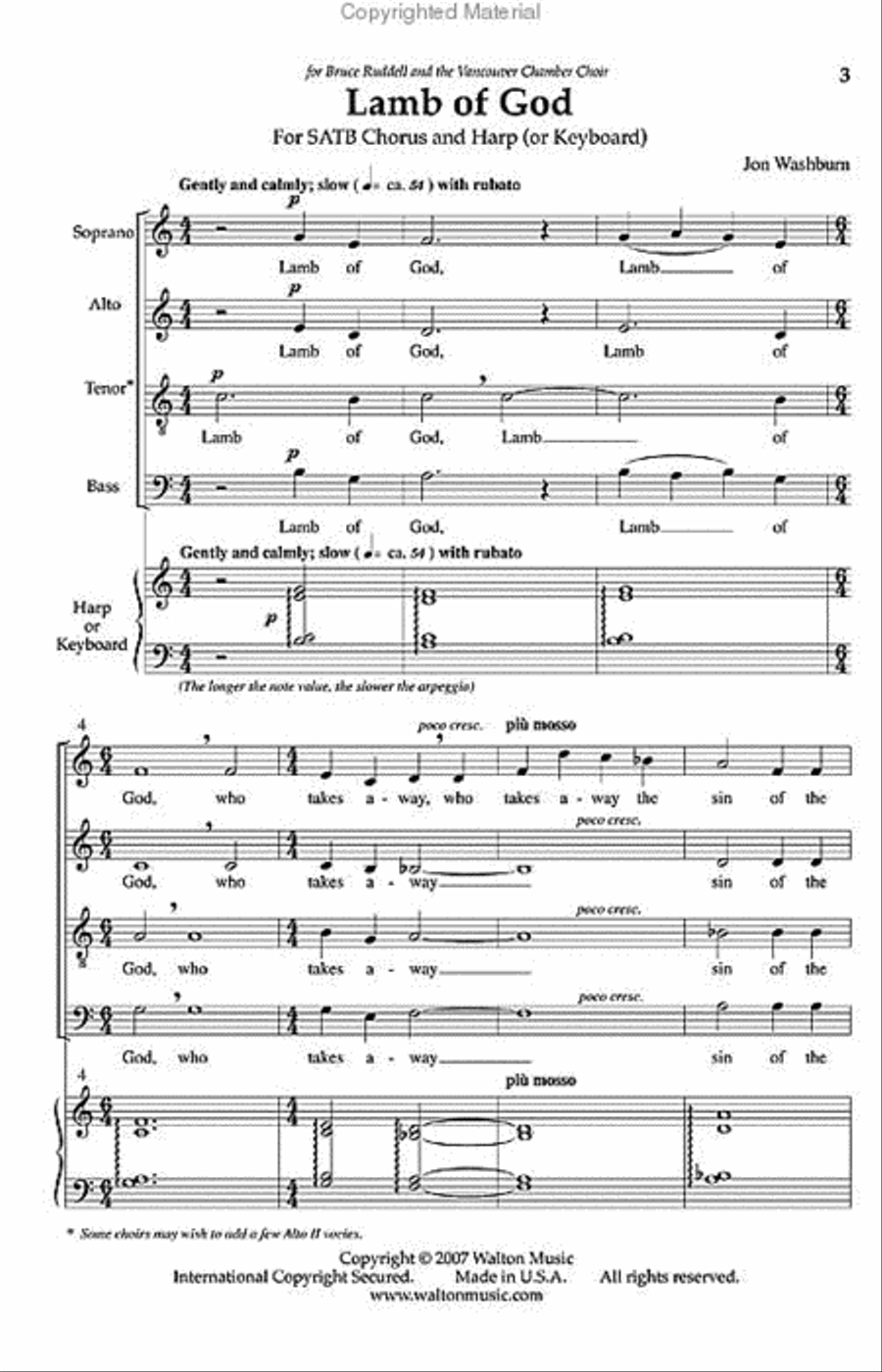 Lamb of God 4-Part scores gallery preview page 2