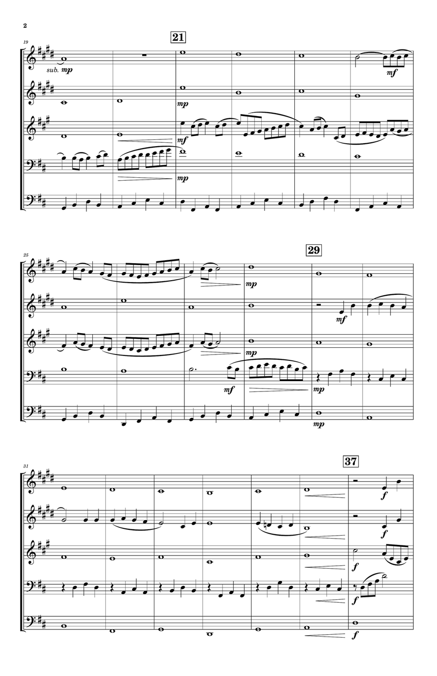 Canon in D Canon in D Brass Quintet scores gallery preview page 2