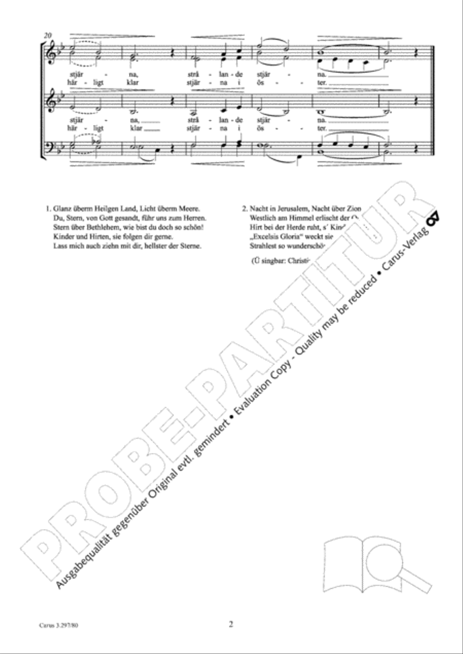 Glans over sjo och strand/ Bethlehems Stjarna SSATB scores gallery preview page 3