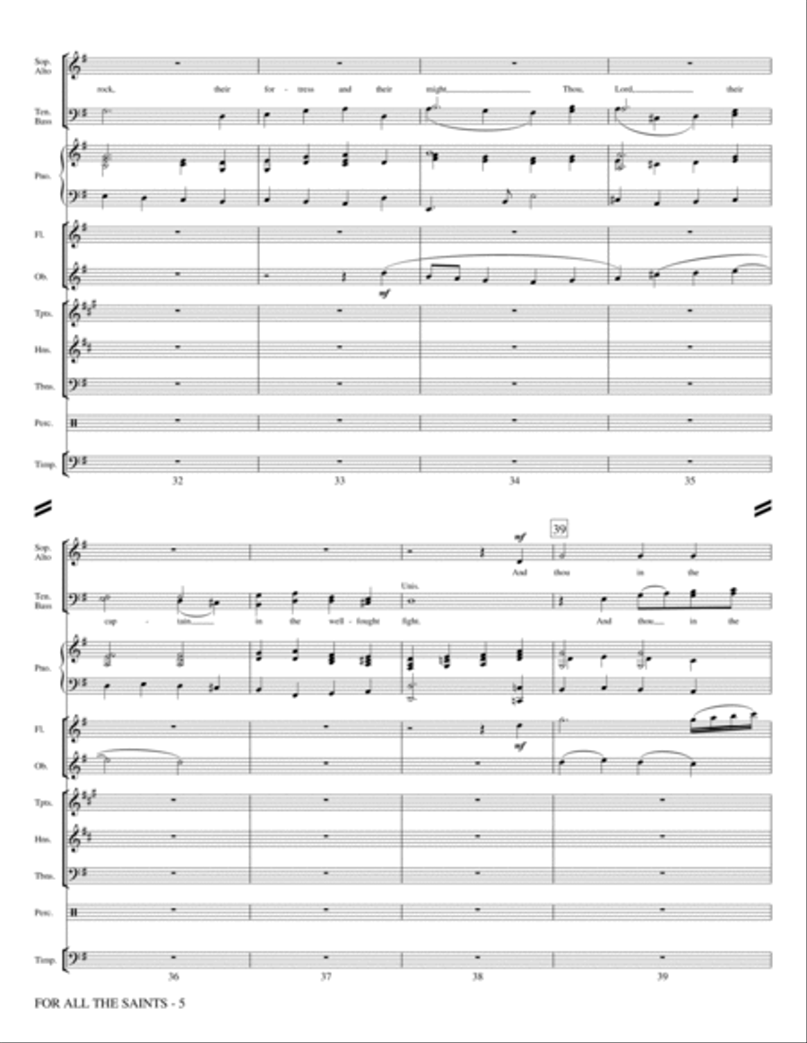 For All The Saints - Full Score
