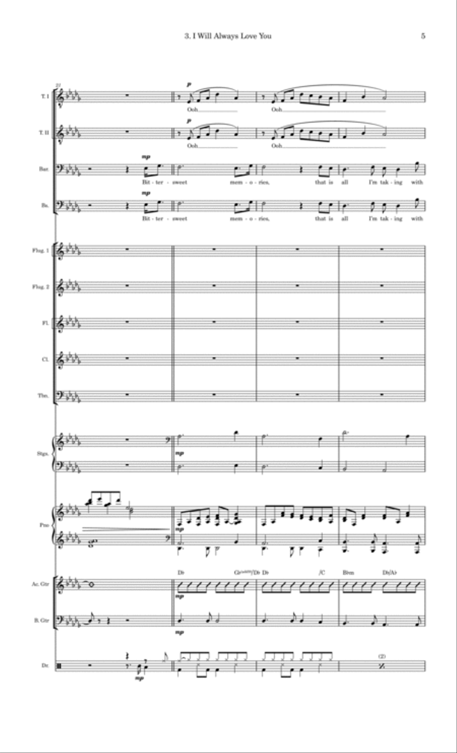 I Will Always Love You Large Ensemble scores gallery preview page 5