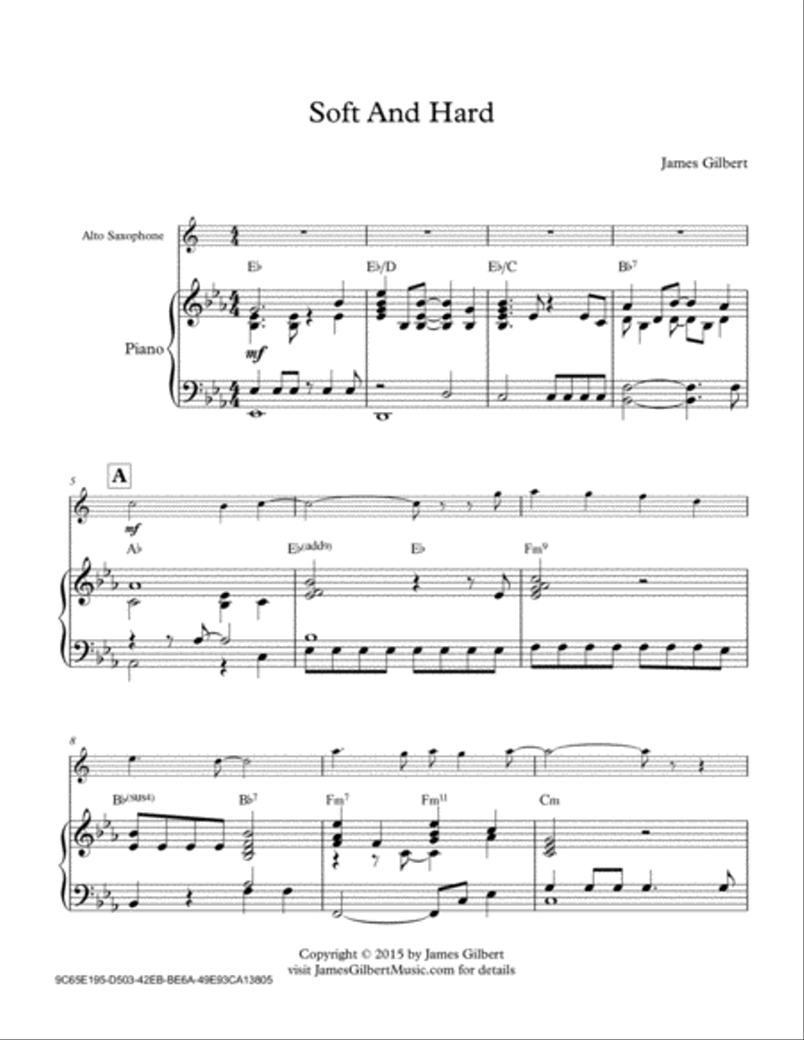 Soft And Hard Alto Saxophone scores gallery preview page 1