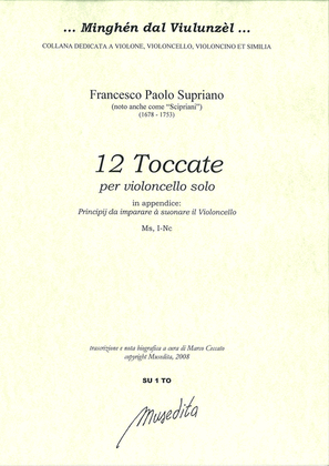 Book cover for 12 Toccate per violoncello solo senza basso (Ms, I-Nc)