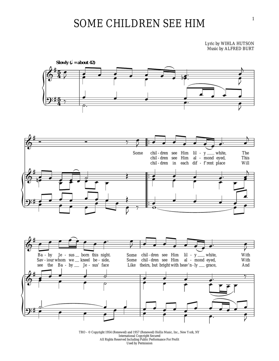 Some Children See Him High Voice scores gallery preview page 1