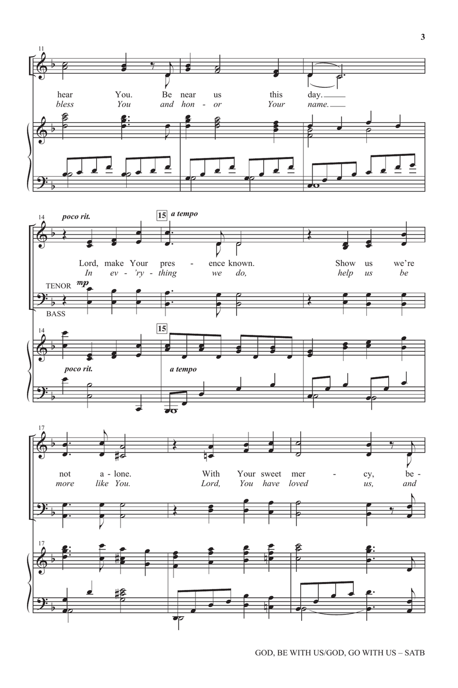 God, Be With Us/God, Go With Us 4-Part scores gallery preview page 2