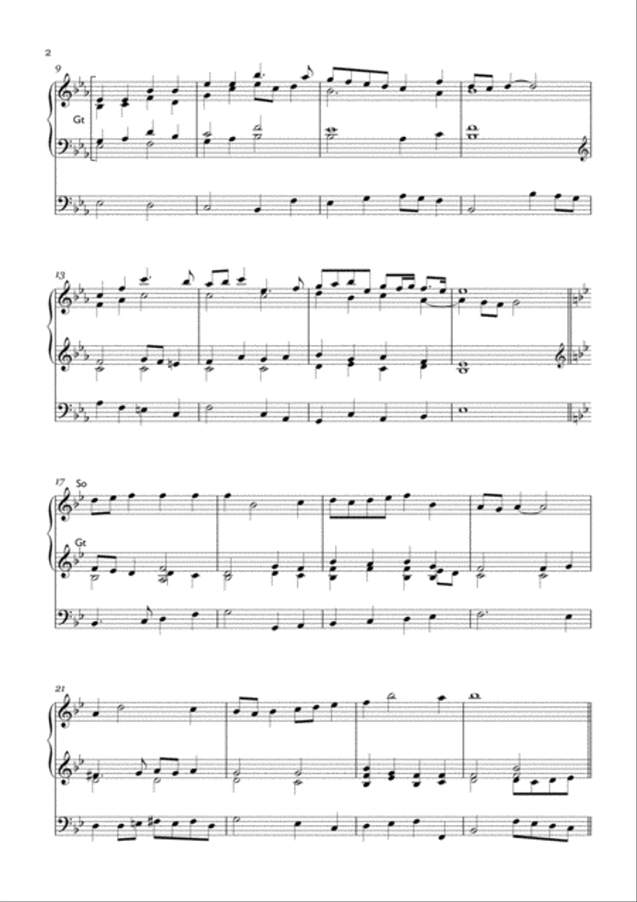 Trumpet Tune in E flat Trumpet scores gallery preview page 2