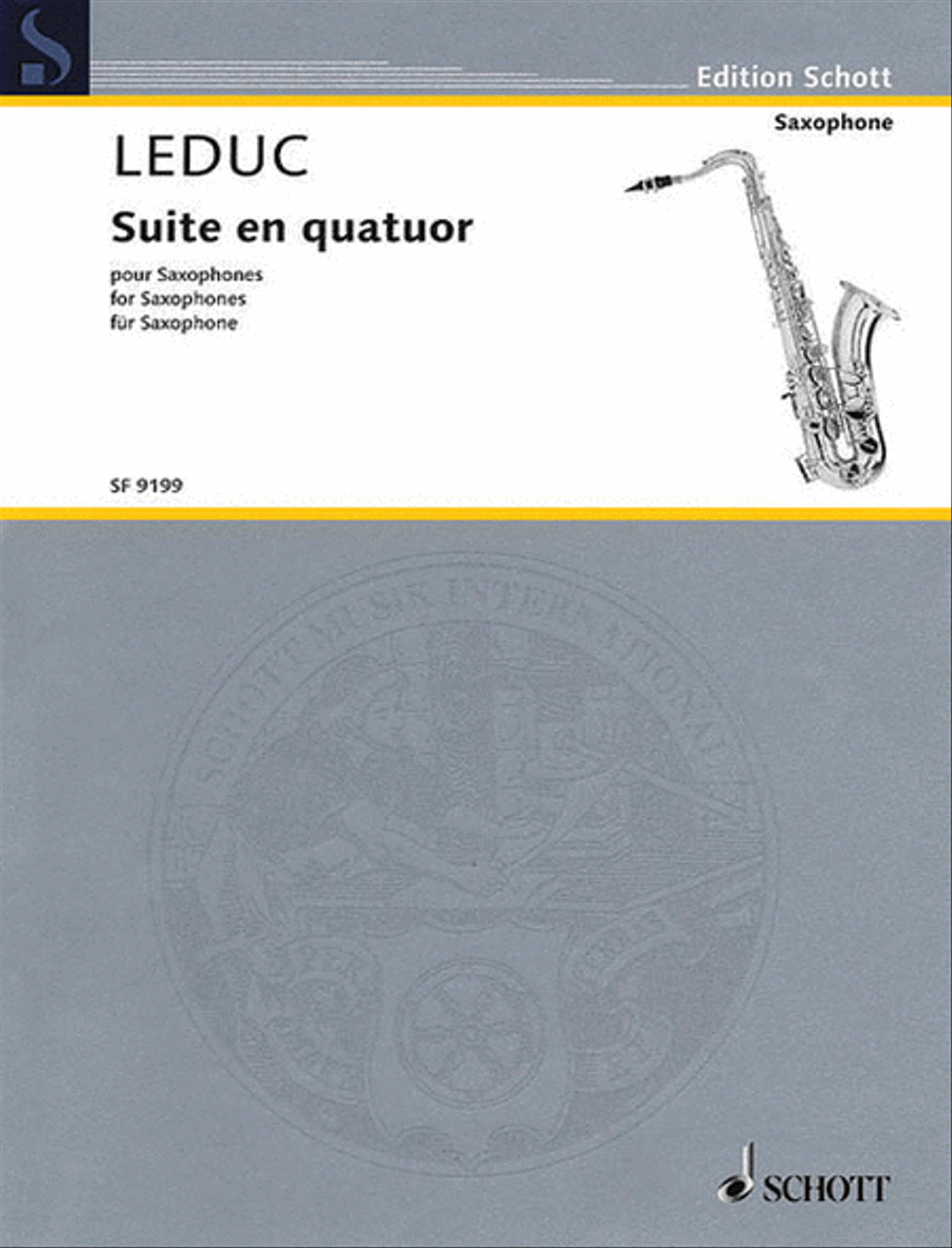 Suite en Quatuor Saxophone Quartet scores gallery preview page 1