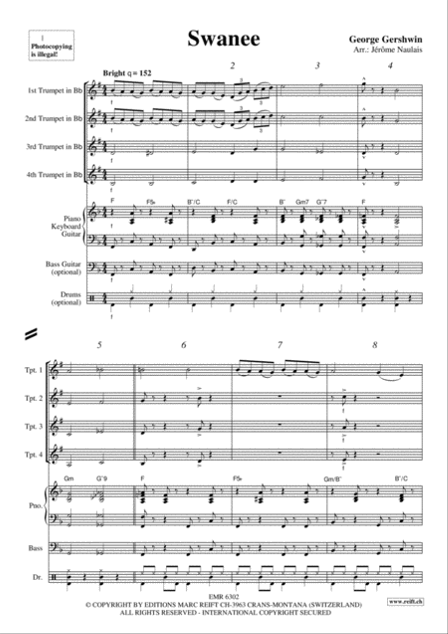 Swanee Trumpet scores gallery preview page 3