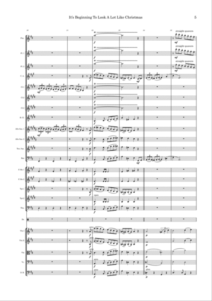 It's Beginning To Look Like Christmas Full Orchestra scores gallery preview page 5