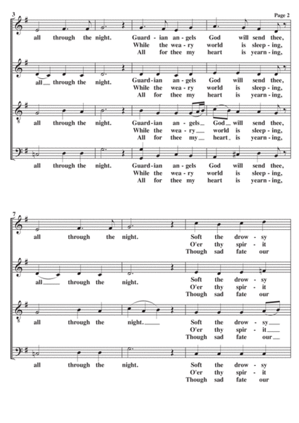 All Through The Night A Cappella SATB image number null