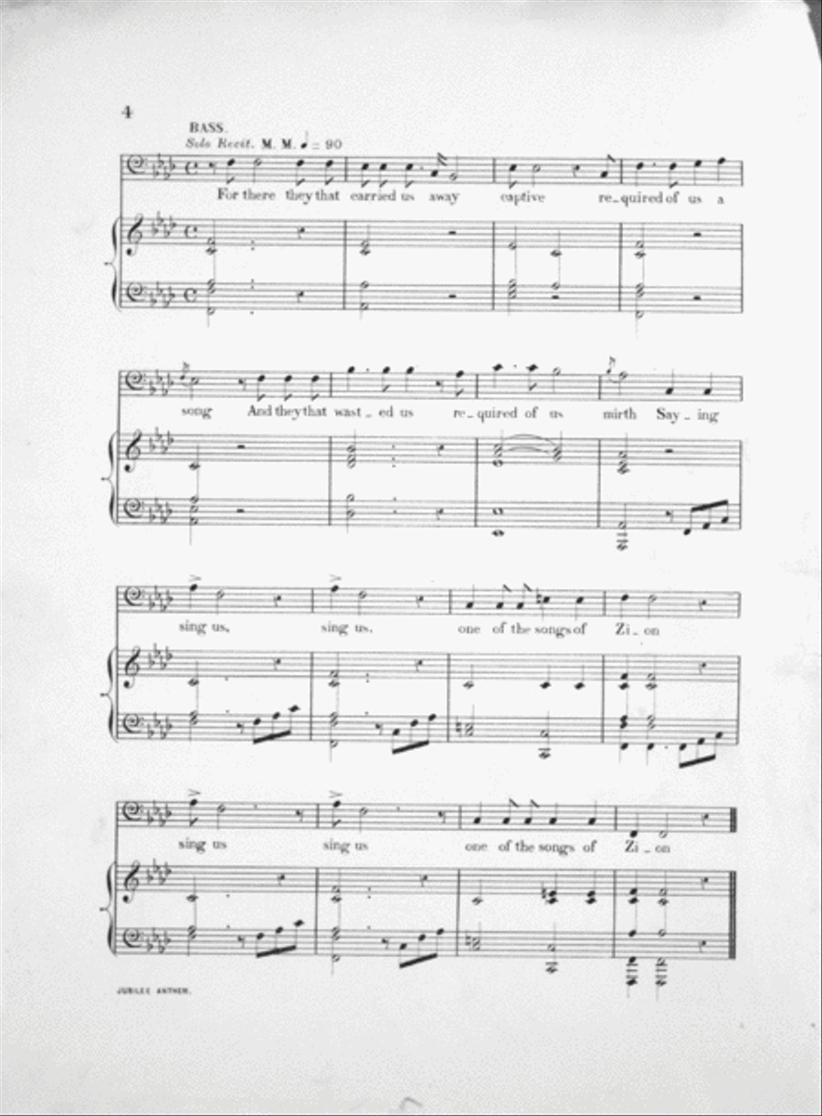 Jubilee Anthem for the Dedicatory Services of Jubilee Hall Voice scores gallery preview page 5