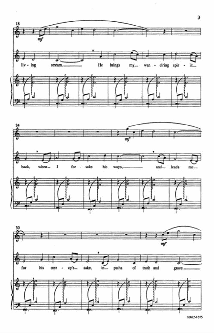 My Shepherd Will Supply My Need SSAA scores gallery preview page 3