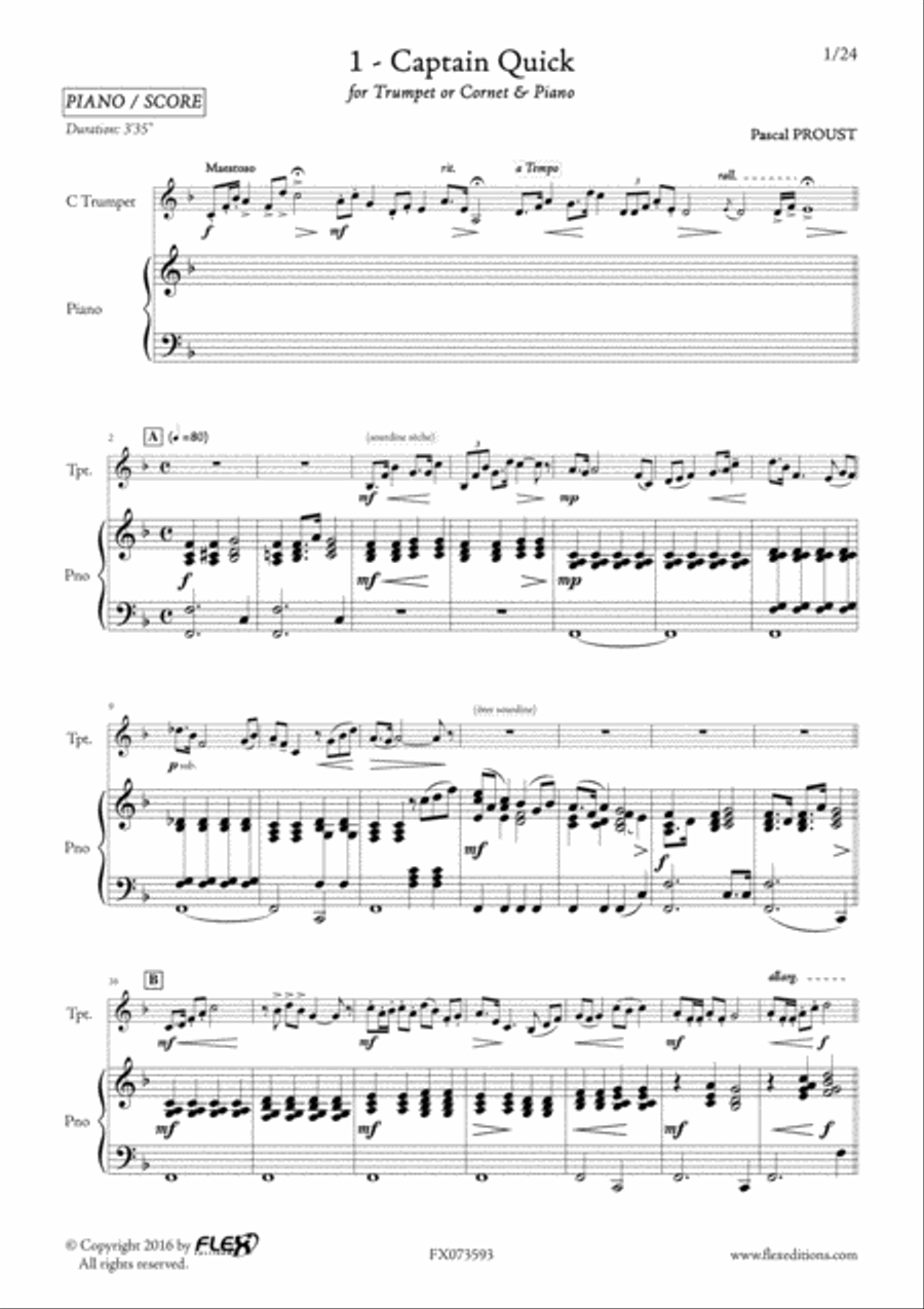 The Trumpet du cote de chez Proust - Level 4 - Volume 1 C Trumpet scores gallery preview page 3