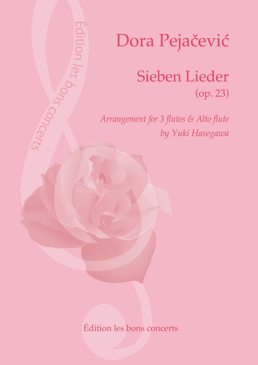 Dora Pejačević "Sieben Lieder (op. 23)" Arrangement for 3 flutes and alto flute by Yuki Hasegawa image number null