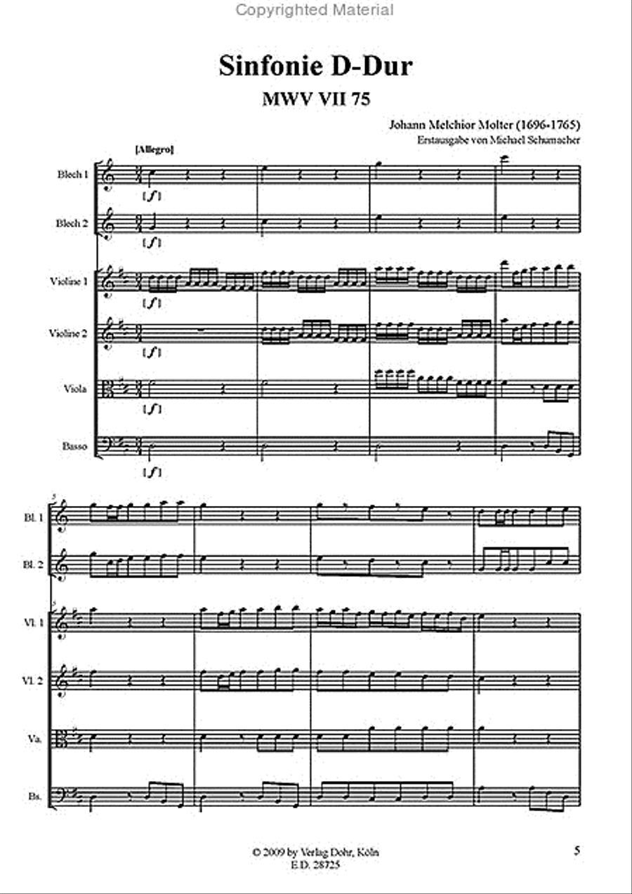 Sinfonien Nr. 75 & 76 Orchestra scores gallery preview page 2