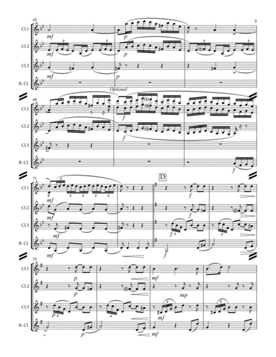 Suite Española, Op. 47, No. 4. Cadiz (for Clarinet Quartet) image number null