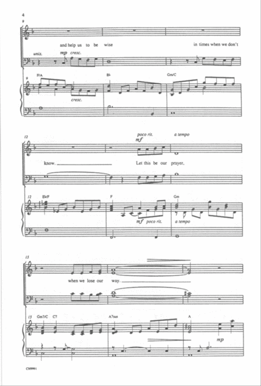 The Prayer (from Quest for Camelot) 4-Part scores gallery preview page 3