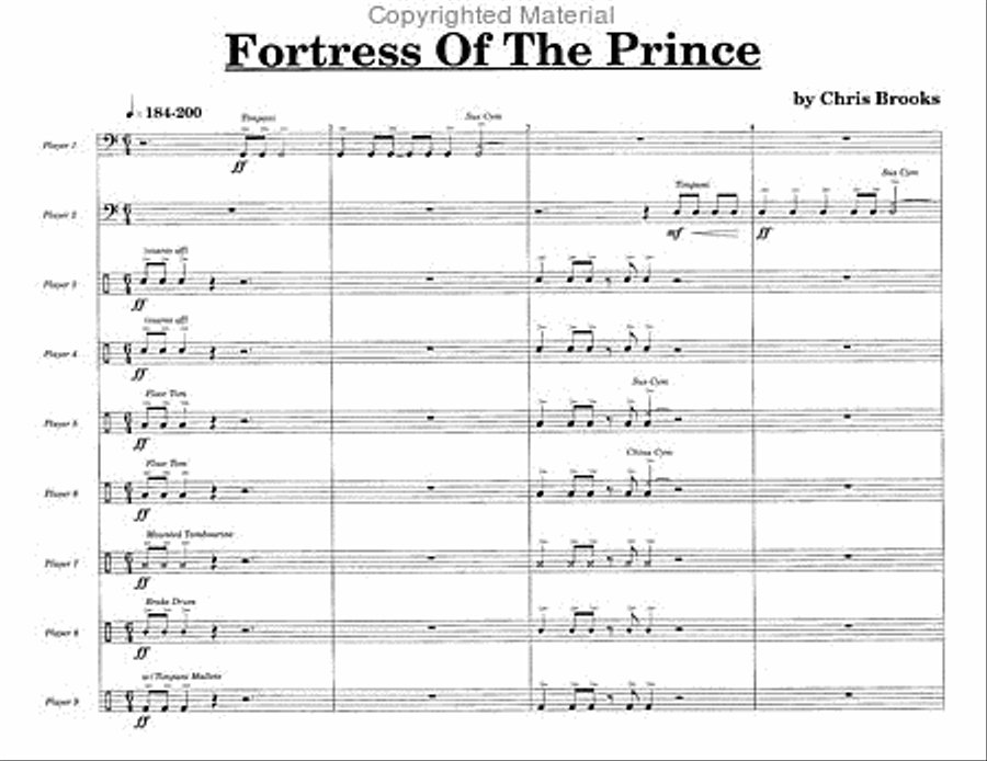 Fortress of the Prince Percussion Ensemble scores gallery preview page 3