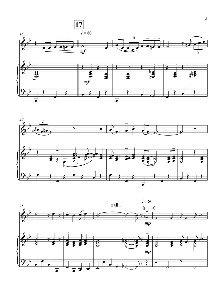 Just a Closer Walk with Thee, for trumpet and piano Trumpet Solo scores gallery preview page 3