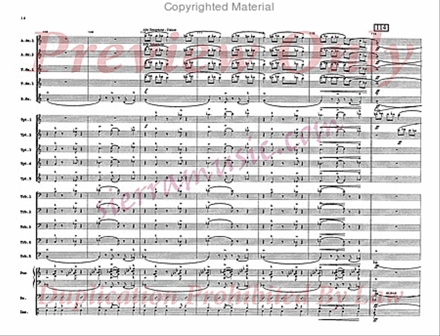 The Rise And Fall of a Short Fugue Jazz Ensemble scores gallery preview page 15