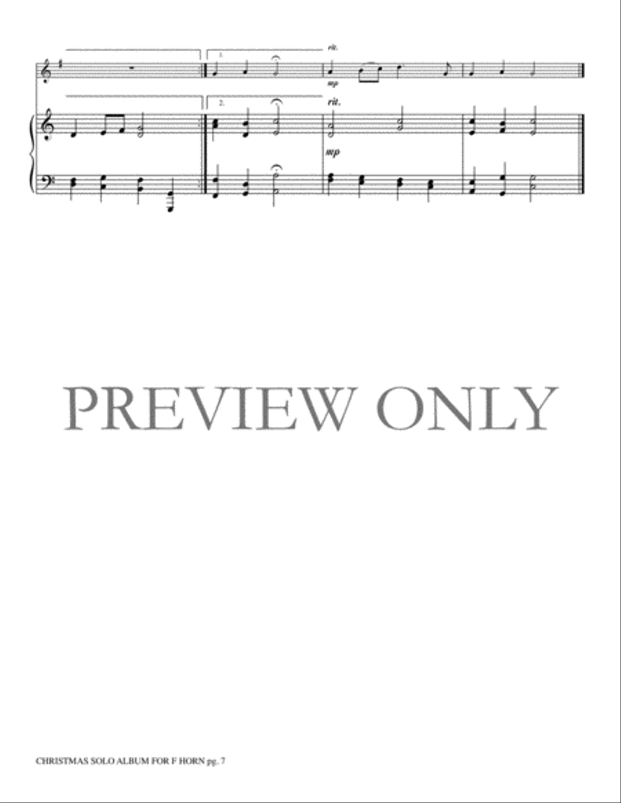 Christmas Solo Album for F Horn Horn scores gallery preview page 8