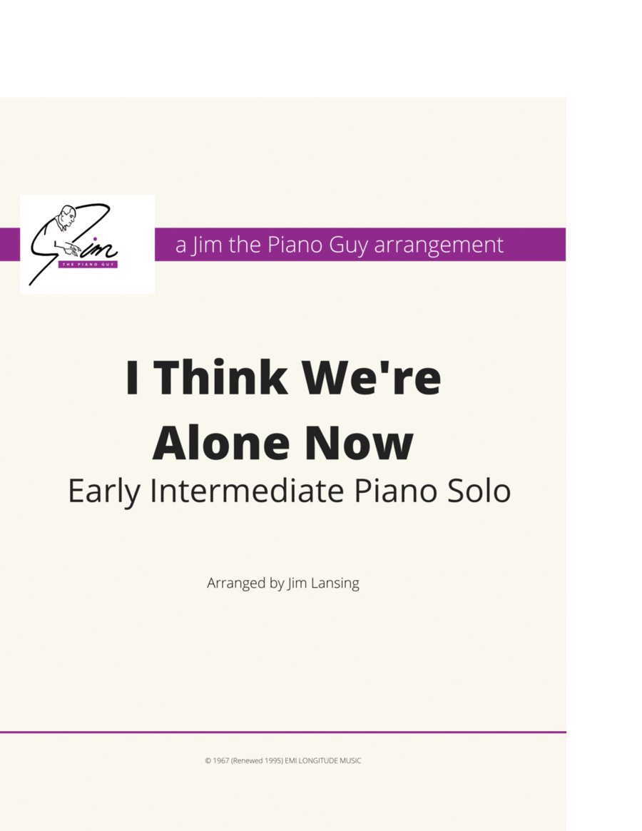 I Think We're Alone Now Piano Method scores gallery preview page 1