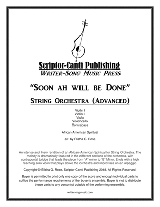 Soon Ah Will Be Done (African-American Spiritual) for Advanced String Orchestra