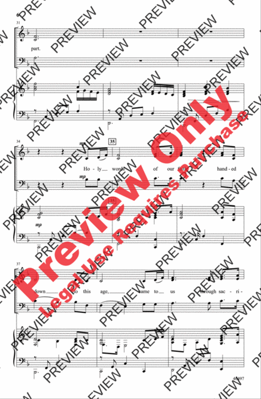 Ancient Words 3-Part scores gallery preview page 6