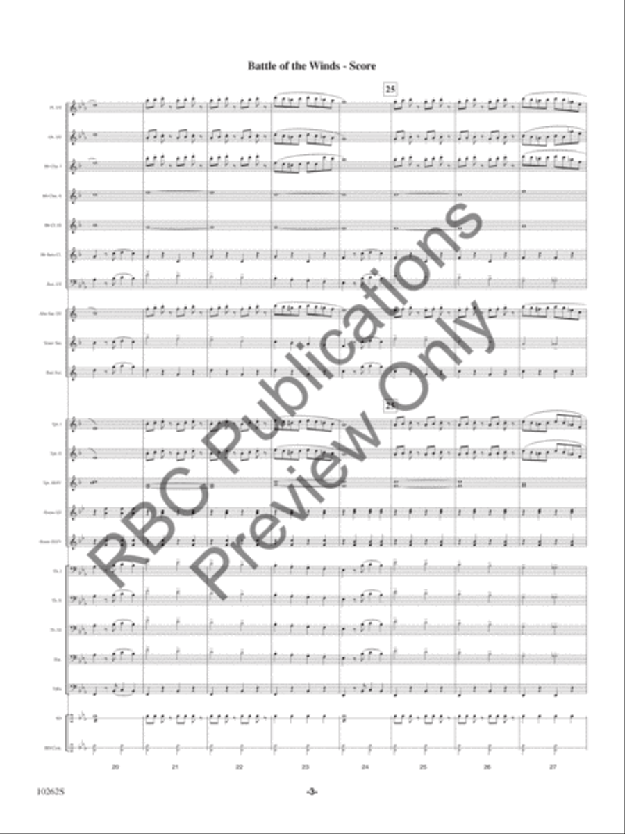 Battle Of The Winds Concert Band scores gallery preview page 6