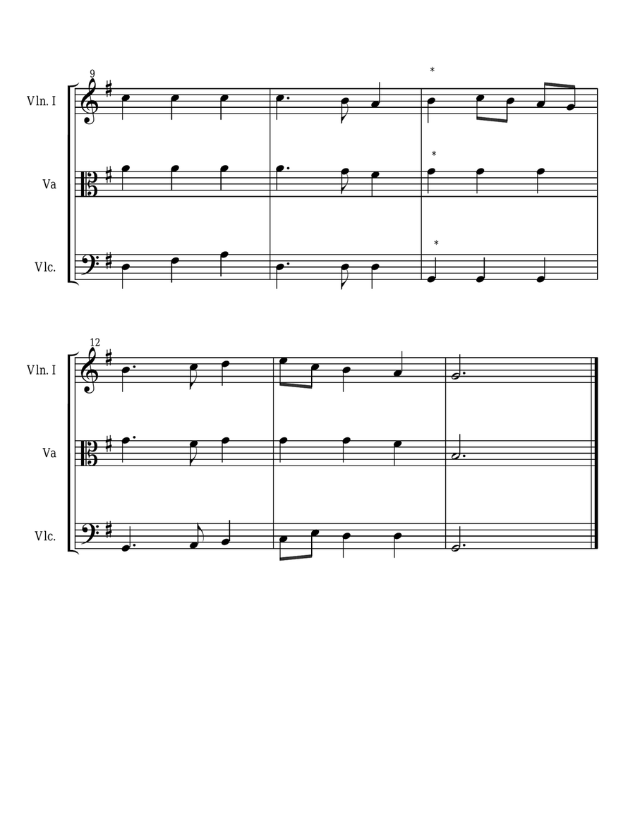 Hymns For String Trio book 1 - violin, viola,cello String Trio scores gallery preview page 6