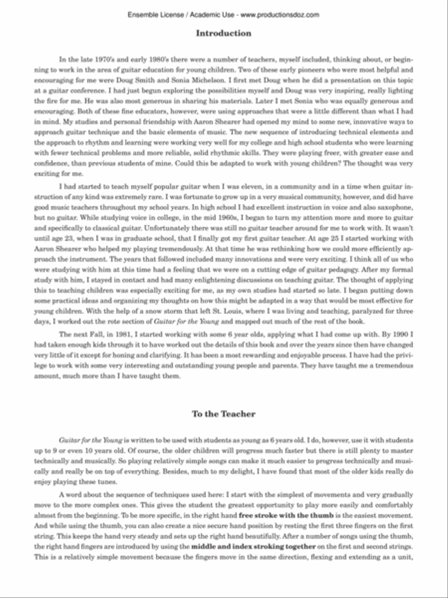 Guitar for the Young, book 1 Classical Guitar scores gallery preview page 2