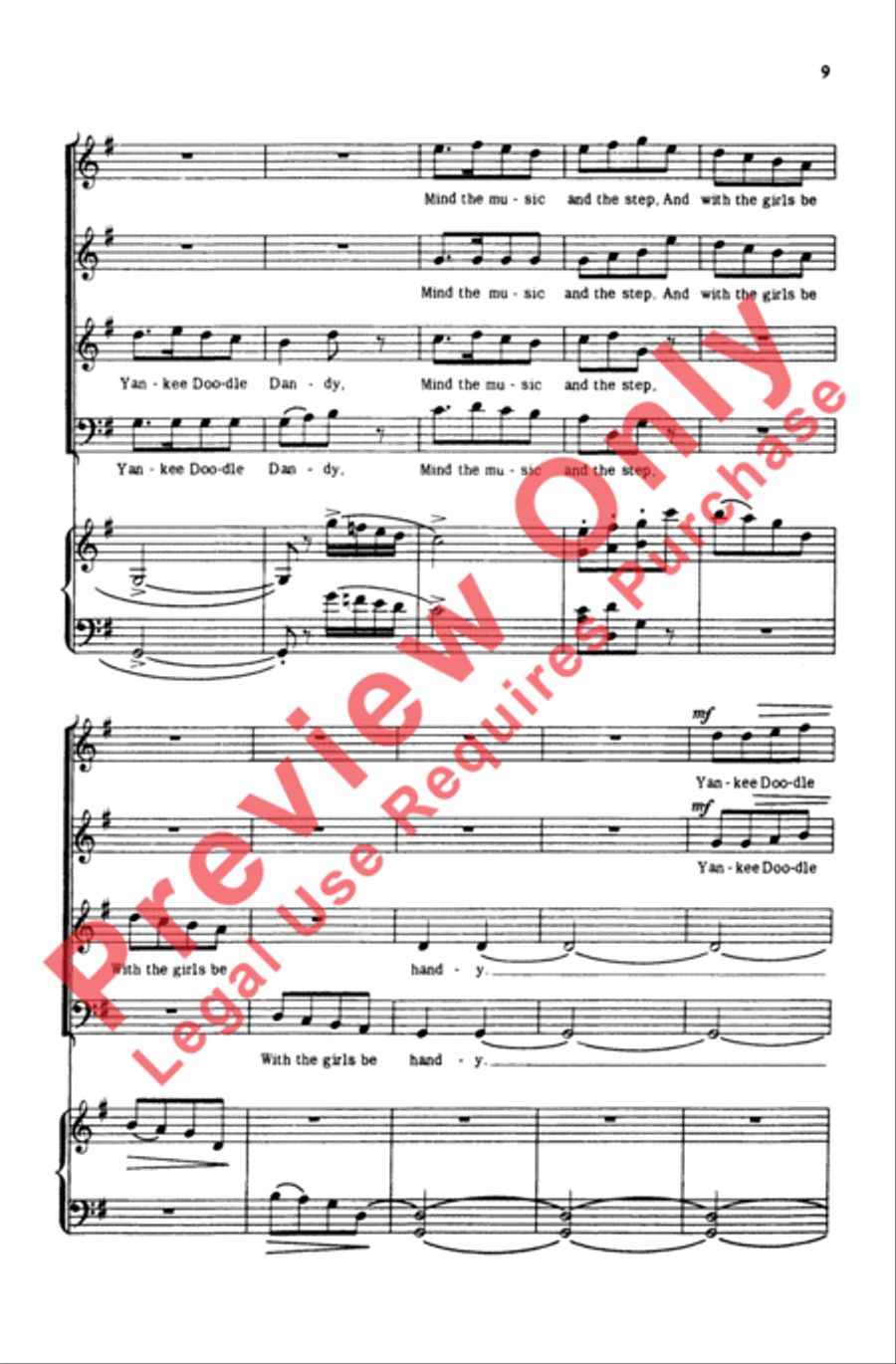 Yankee Doodle 4-Part scores gallery preview page 9