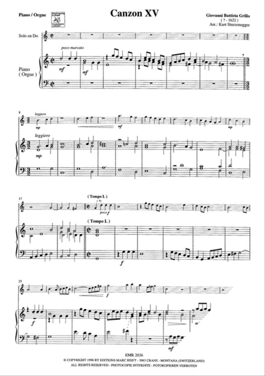 Canzon XV Euphonium scores gallery preview page 3