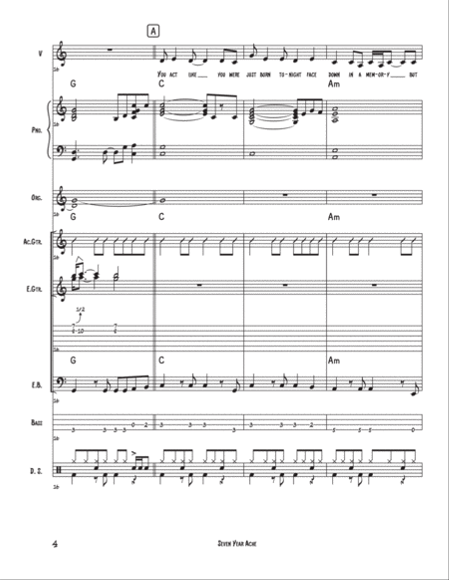 Seven Year Ache Seven Year Ache Jazz Ensemble scores gallery preview page 4