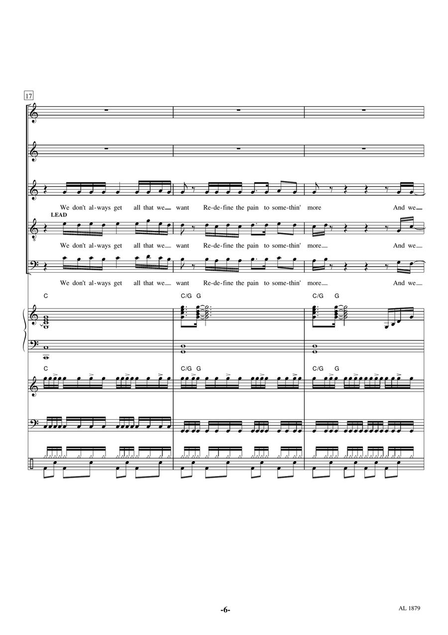 Overcome Choir scores gallery preview page 6