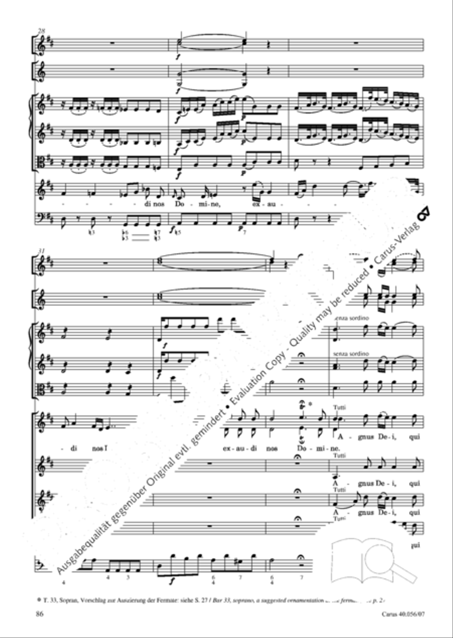 Litaniae Lauretanae in B und D Litaniae Lauretanae in B und D Orchestra scores gallery preview page 87
