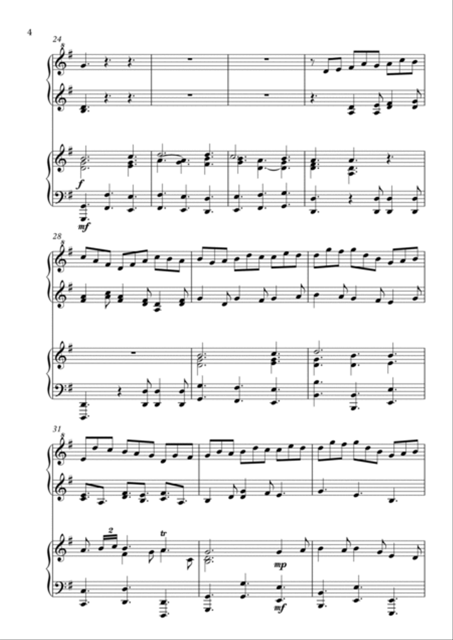 Jesu, Joy of Man's Desiring (BWV 147) - Arranged for 2 Pianos 2 Pianos, 4-Hands scores gallery preview page 4