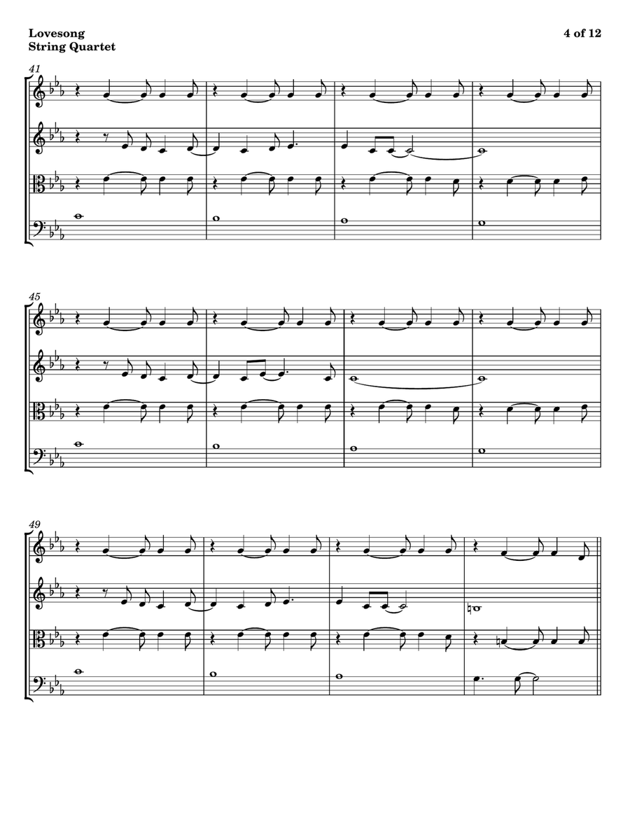 Lovesong Lovesong String Quartet scores gallery preview page 4