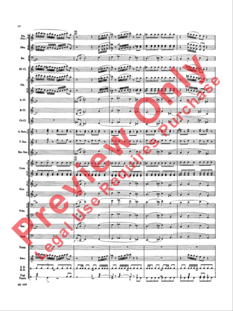 Overture Jubiloso Concert Band scores gallery preview page 17